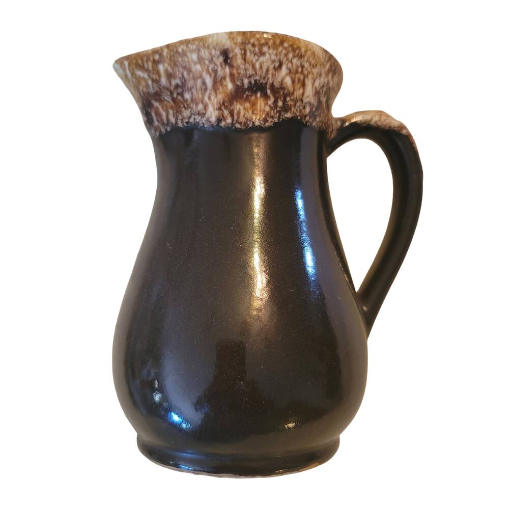 Roseville Brown Glazed Dripware Pitcher